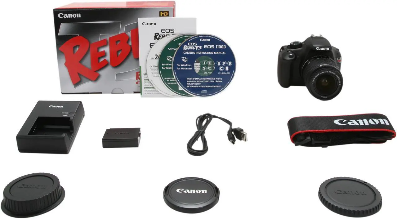 Alt view image 9 of 9 - Canon EOS REBEL T3 5157B002 Black 12.2 MP Digital SLR Camera with EF-S 18-55mm Lens