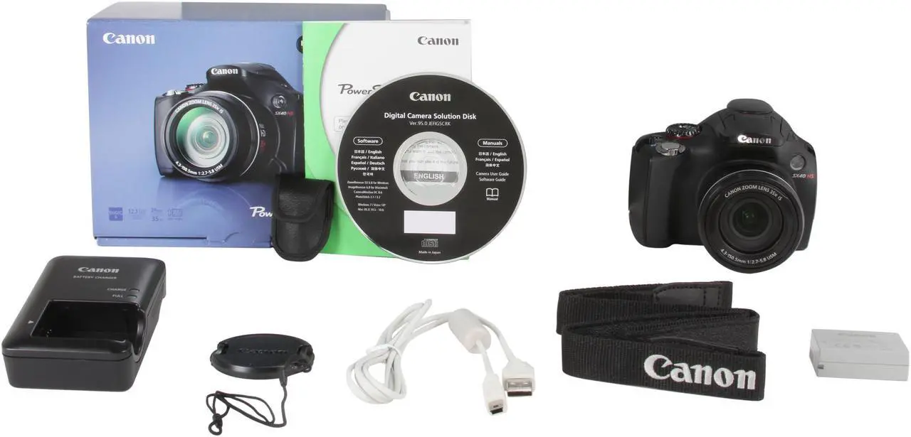 Alt view image 11 of 11 - Canon PowerShot SX40 HS Black 12.1 MP 35X Optical Zoom 24mm Wide Angle Digital Camera