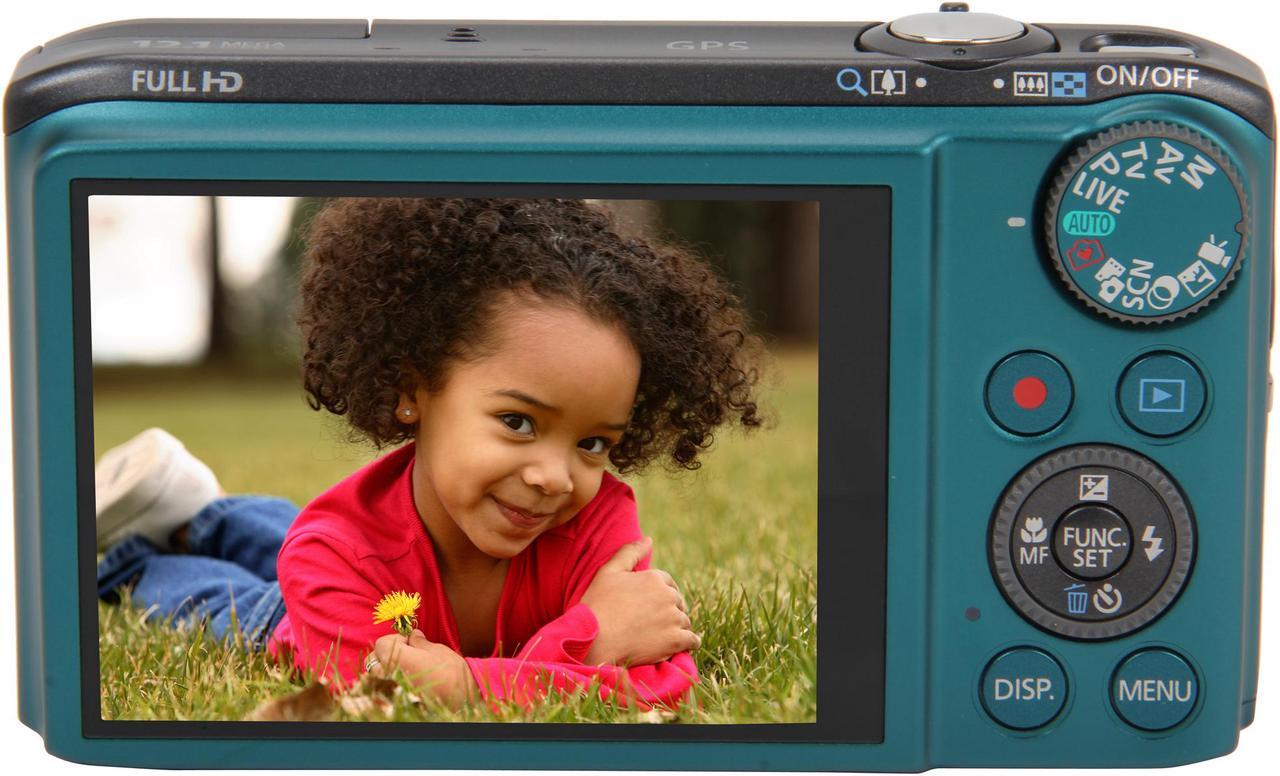 Alt view image 4 of 8 - Canon PowerShot SX260 HS Green 12.1 MP 20X Optical Zoom 25mm Wide Angle Digital Camera HDTV Output
