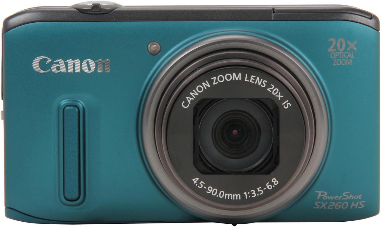 Alt view image 2 of 8 - Canon PowerShot SX260 HS Green 12.1 MP 20X Optical Zoom 25mm Wide Angle Digital Camera HDTV Output