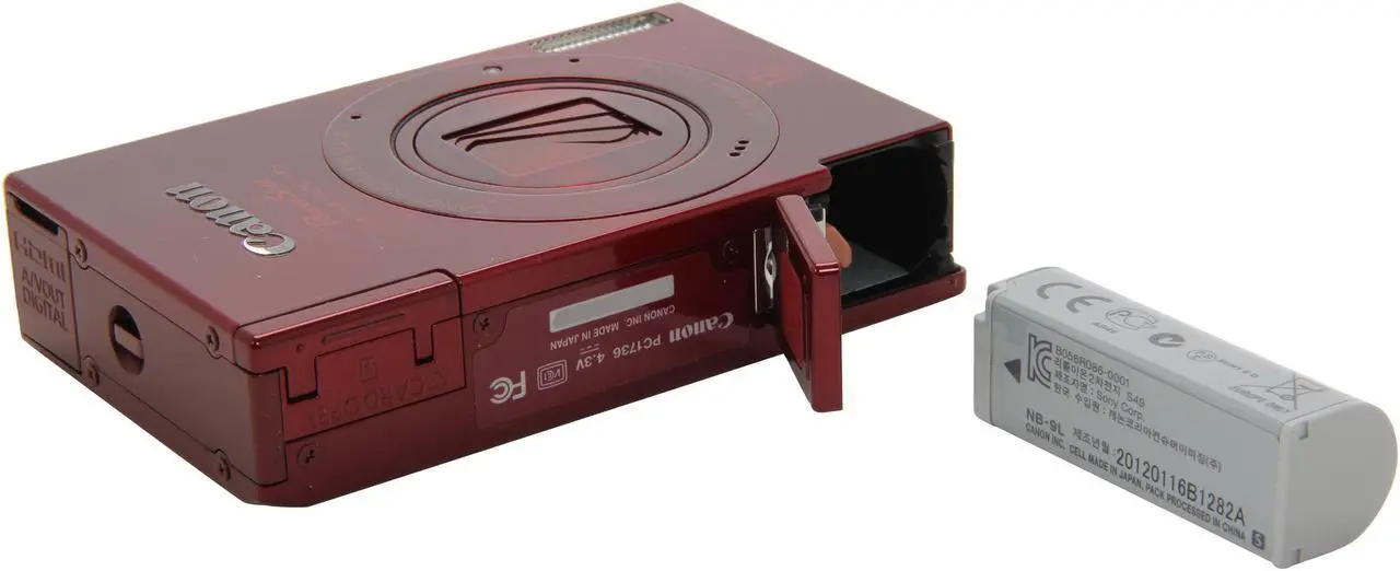 Alt view image 7 of 8 - Canon ELPH 520 HS Red 10.1 MP 12X Optical Zoom 28mm Wide Angle Digital Camera HDTV Output
