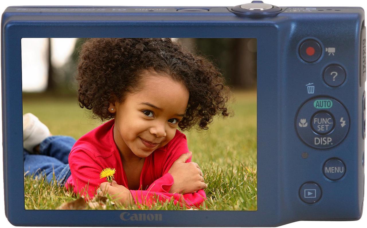 Alt view image 4 of 8 - Canon PowerShot A4000 IS Blue 16.0 MP 8X Optical Zoom 28mm Wide Angle Digital Camera