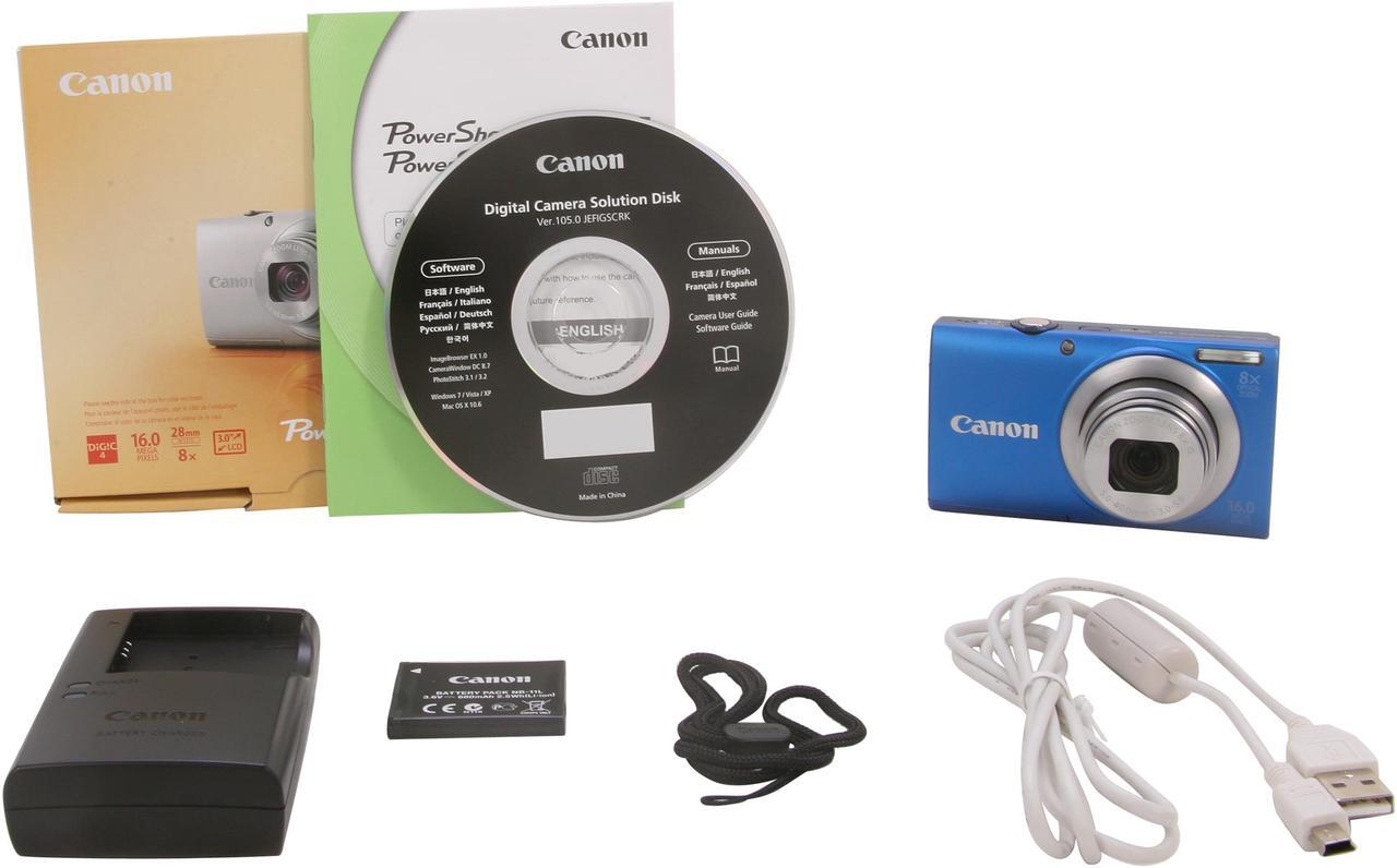 Alt view image 8 of 8 - Canon PowerShot A4000 IS Blue 16.0 MP 8X Optical Zoom 28mm Wide Angle Digital Camera