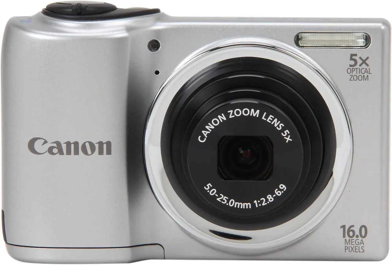 Alt view image 2 of 8 - Canon PowerShot A810 Silver 16 MP 5X Optical Zoom 28mm Wide Angle Digital Camera