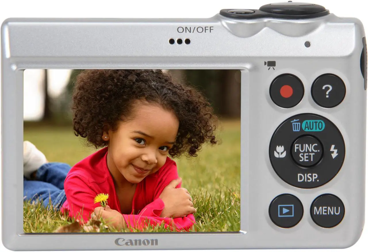 Alt view image 4 of 8 - Canon PowerShot A810 Silver 16 MP 5X Optical Zoom 28mm Wide Angle Digital Camera
