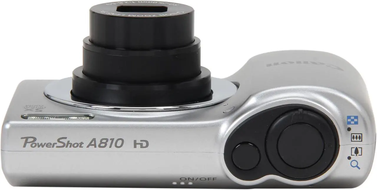 Alt view image 6 of 8 - Canon PowerShot A810 Silver 16 MP 5X Optical Zoom 28mm Wide Angle Digital Camera