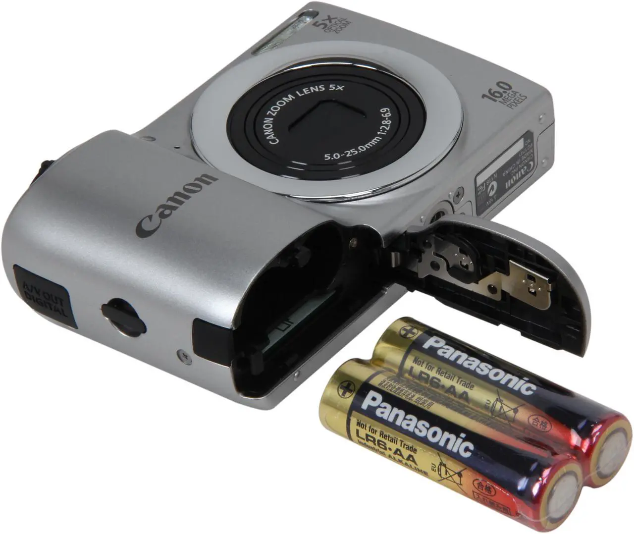 Alt view image 7 of 8 - Canon PowerShot A810 Silver 16 MP 5X Optical Zoom 28mm Wide Angle Digital Camera