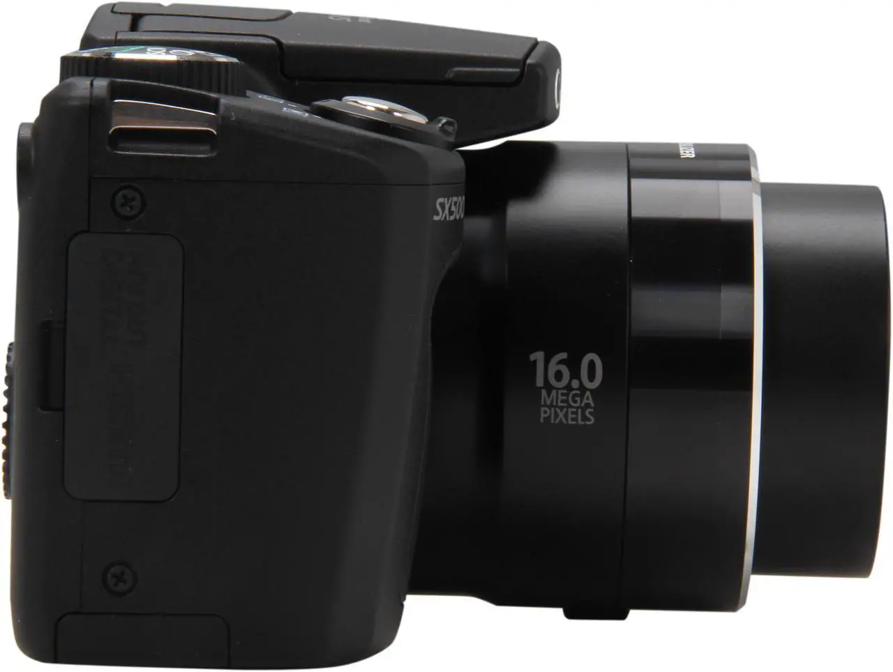Alt view image 3 of 9 - Canon PowerShot SX500 IS Black Approx. 16.0 MP 30X Optical Zoom 24mm Wide Angle Digital Camera HDTV Output