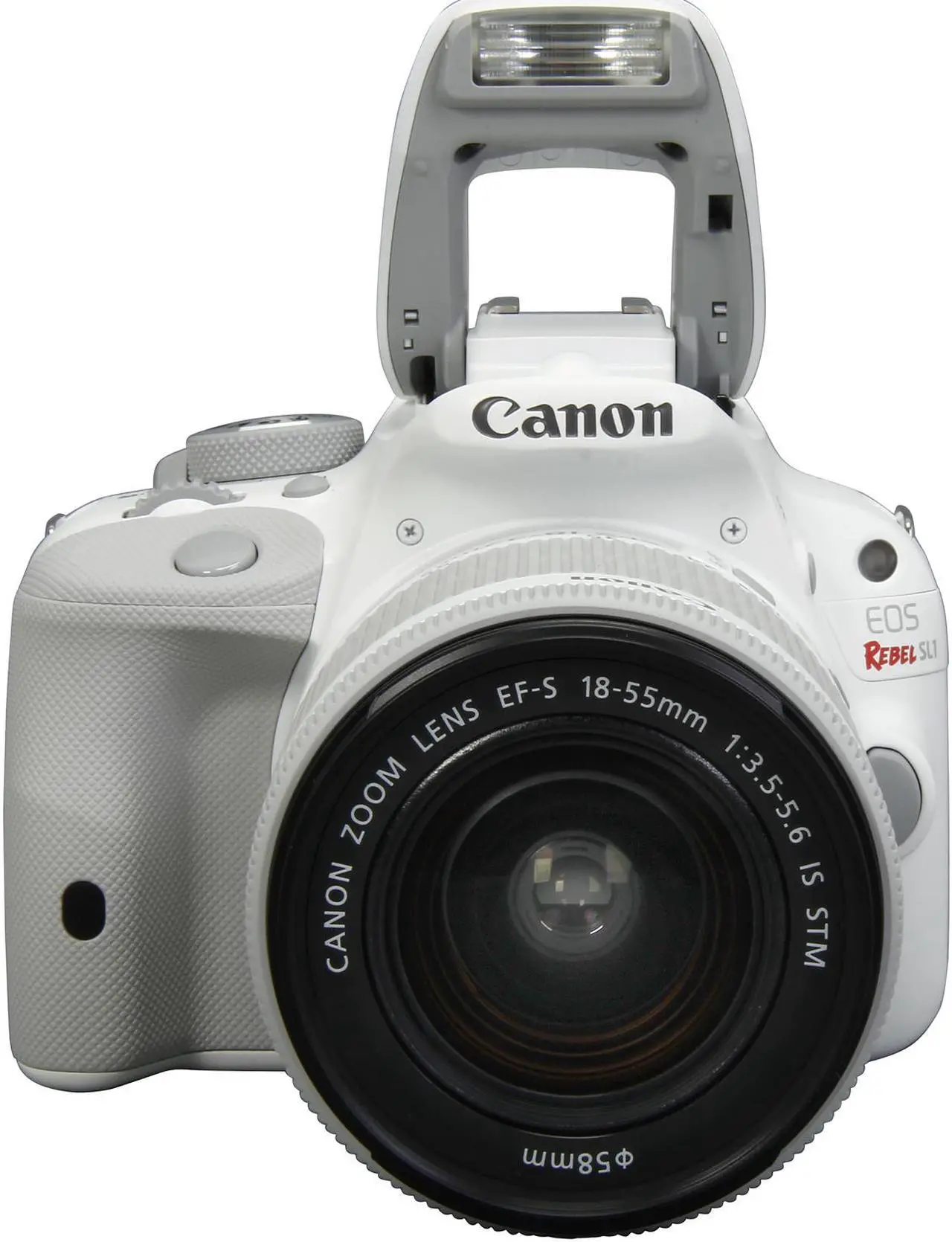 Alt view image 2 of 9 - Canon EOS Rebel SL1 9123B002 White 18.0 MP Digital SLR Camera with EF-S 18-55mm f/3.5-5.6 IS STM Lens