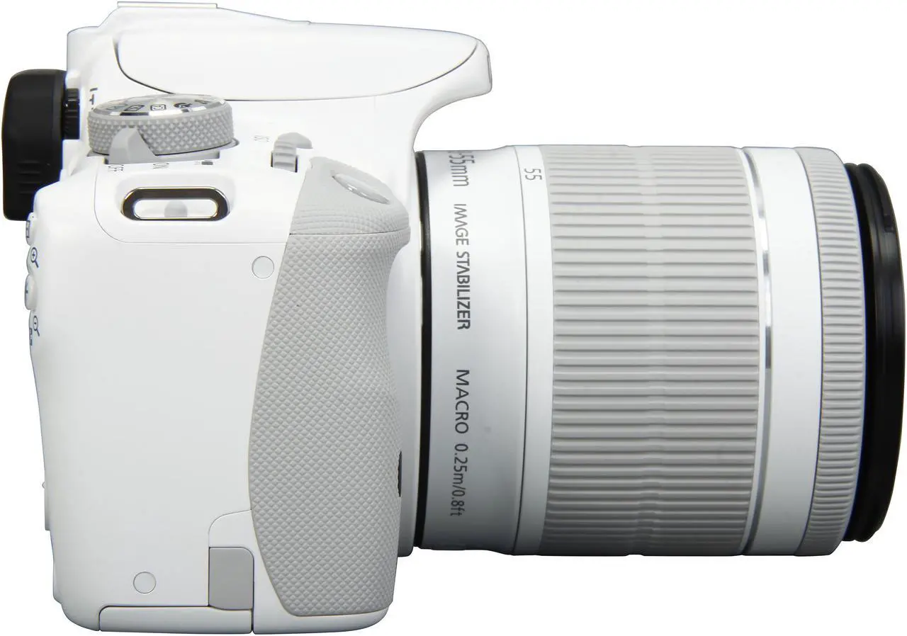 Alt view image 3 of 9 - Canon EOS Rebel SL1 9123B002 White 18.0 MP Digital SLR Camera with EF-S 18-55mm f/3.5-5.6 IS STM Lens