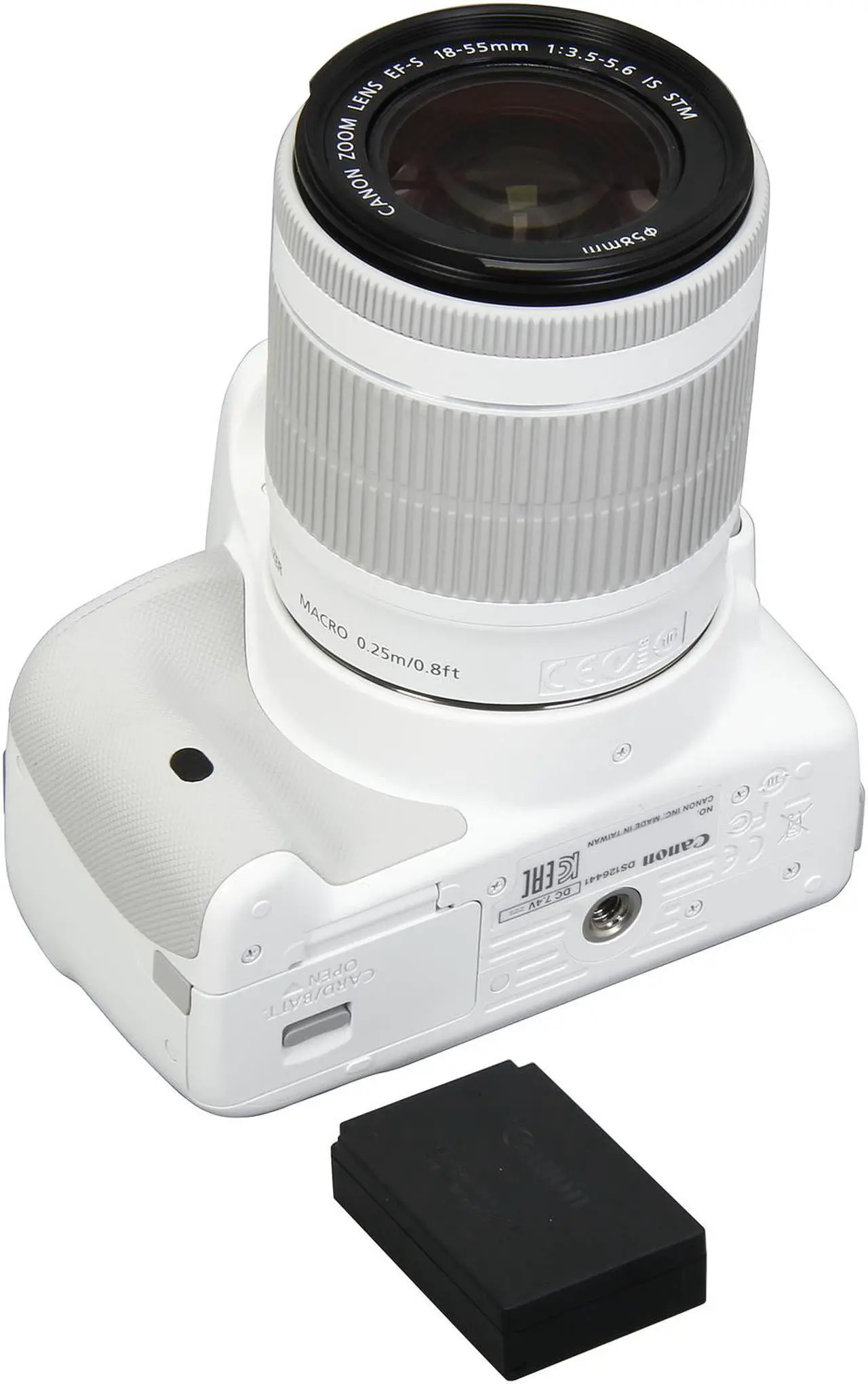 Alt view image 7 of 9 - Canon EOS Rebel SL1 9123B002 White 18.0 MP Digital SLR Camera with EF-S 18-55mm f/3.5-5.6 IS STM Lens