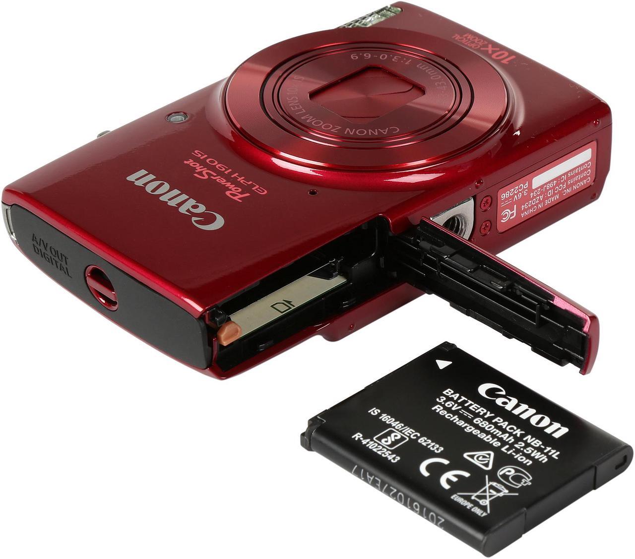 Alt view image 8 of 8 - Canon PowerShot ELPH 190 IS Digital Camera - Red