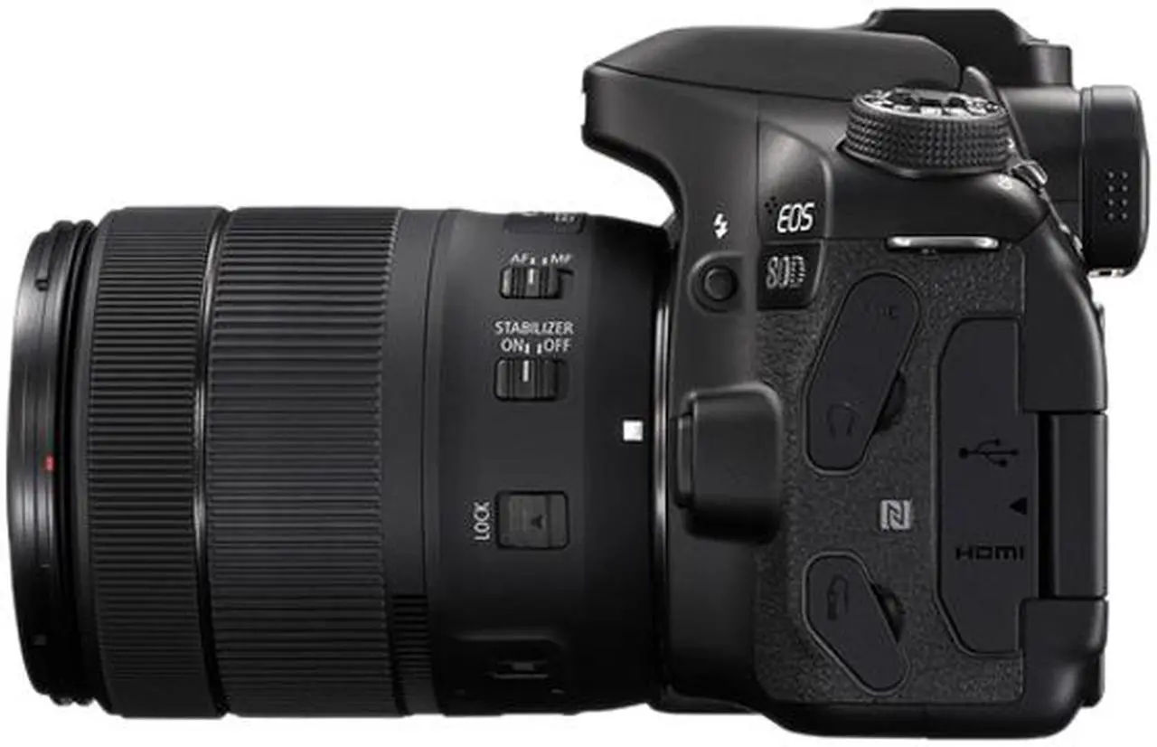 Alt view image 3 of 6 - Canon EOS 80D 1263C006 Black Digital SLR Camera with 18-135mm IS USM Lens KIT