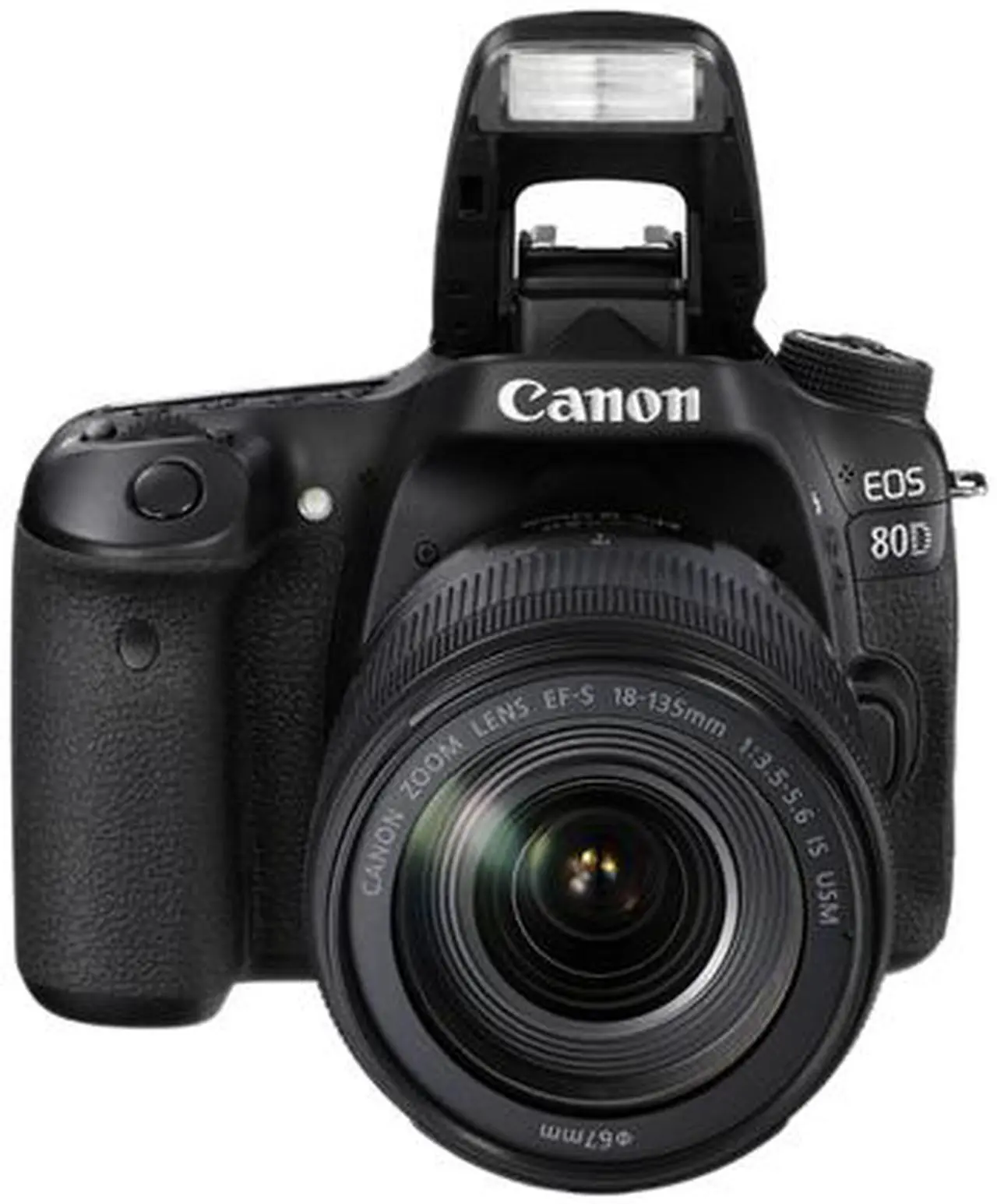 Alt view image 2 of 6 - Canon EOS 80D 1263C006 Black Digital SLR Camera with 18-135mm IS USM Lens KIT