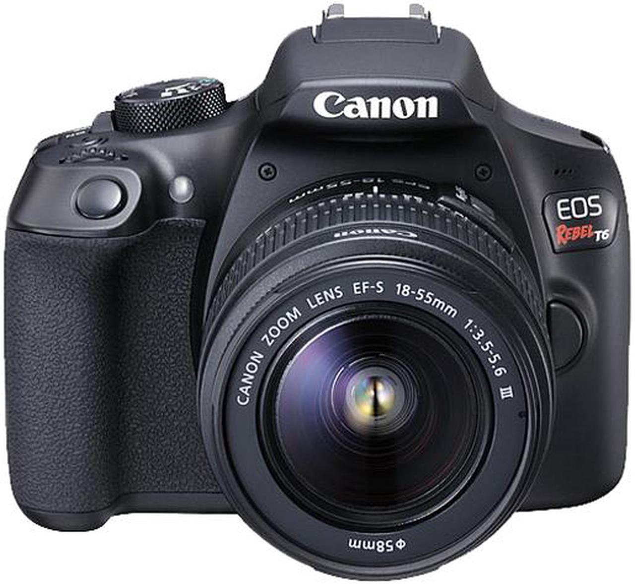Alt view image 2 of 4 - Canon EOS Rebel T6 DSLR Camera with 18 - 55 mm and 75 - 300 mm Lenses Kit