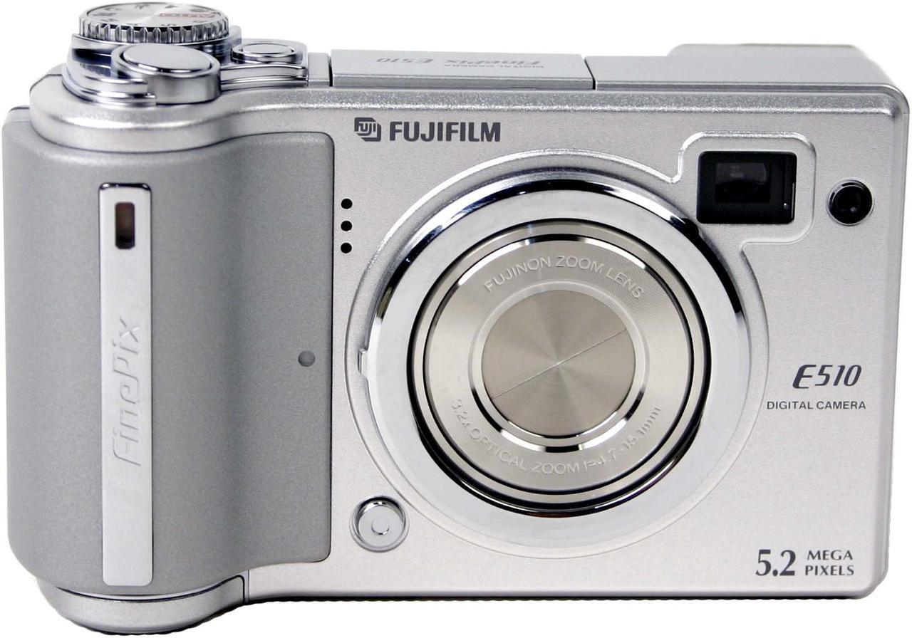 Alt view image 3 of 10 - FUJIFILM FinePix E510 Silver 5.2MP 3.2X Optical Zoom 28mm Wide Angle Digital Camera