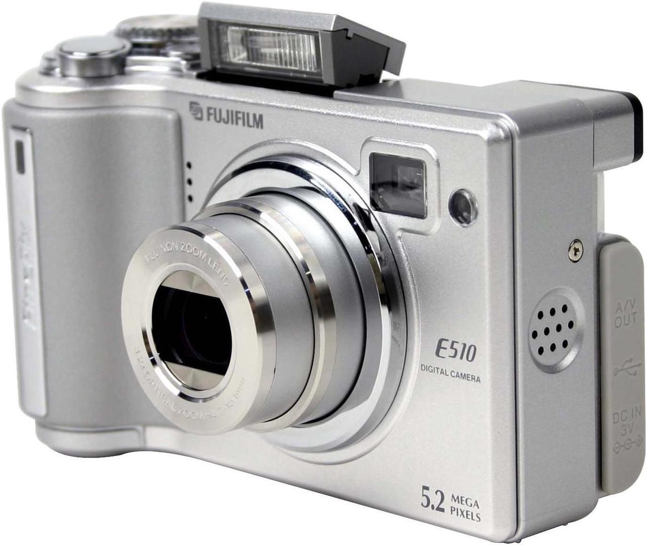 Alt view image 4 of 10 - FUJIFILM FinePix E510 Silver 5.2MP 3.2X Optical Zoom 28mm Wide Angle Digital Camera