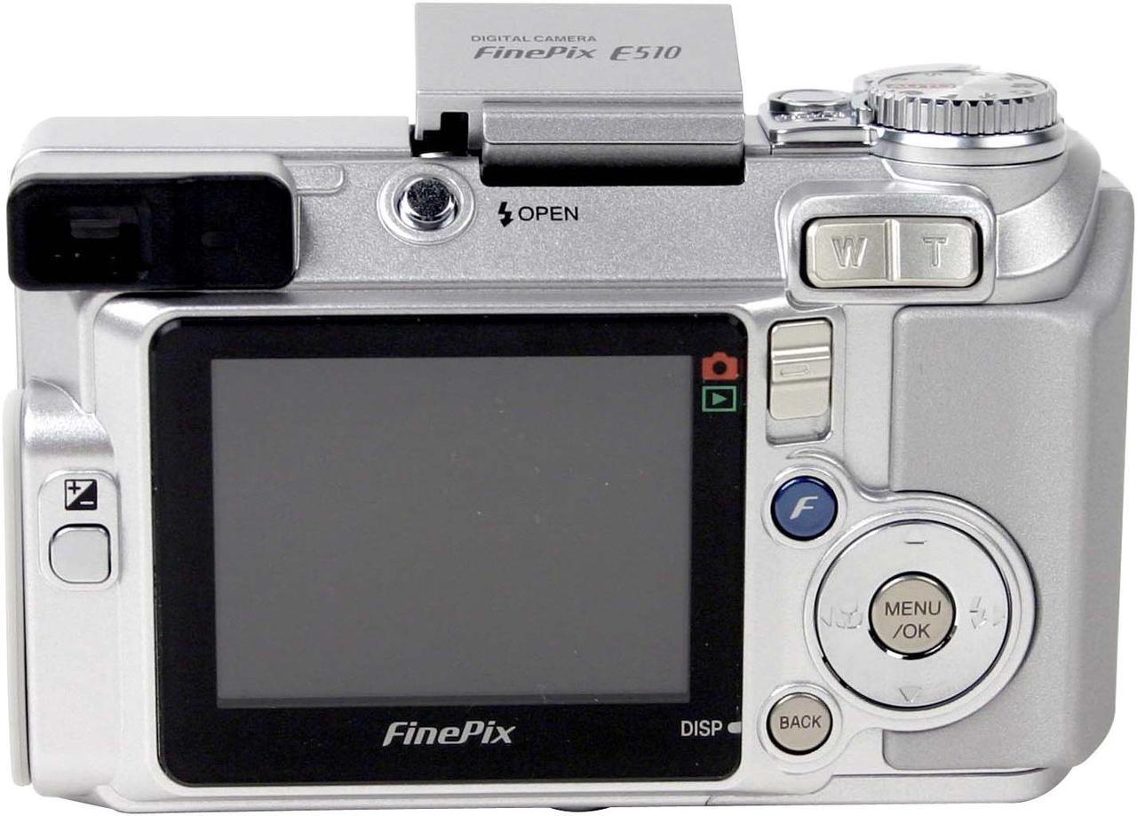Alt view image 7 of 10 - FUJIFILM FinePix E510 Silver 5.2MP 3.2X Optical Zoom 28mm Wide Angle Digital Camera