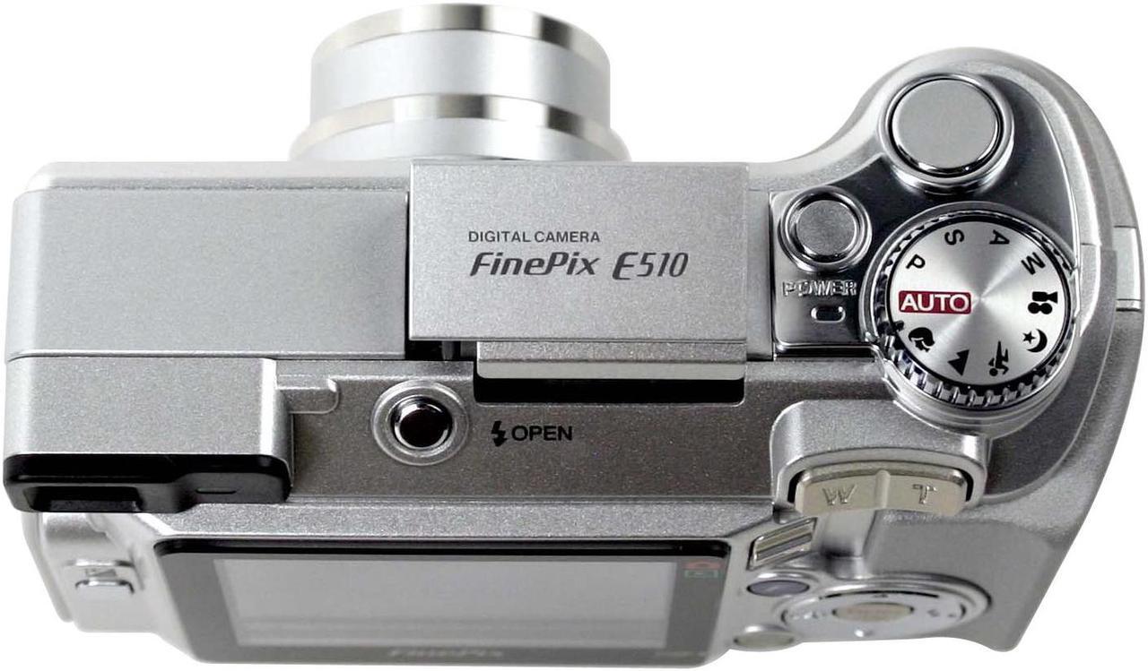 Alt view image 8 of 10 - FUJIFILM FinePix E510 Silver 5.2MP 3.2X Optical Zoom 28mm Wide Angle Digital Camera