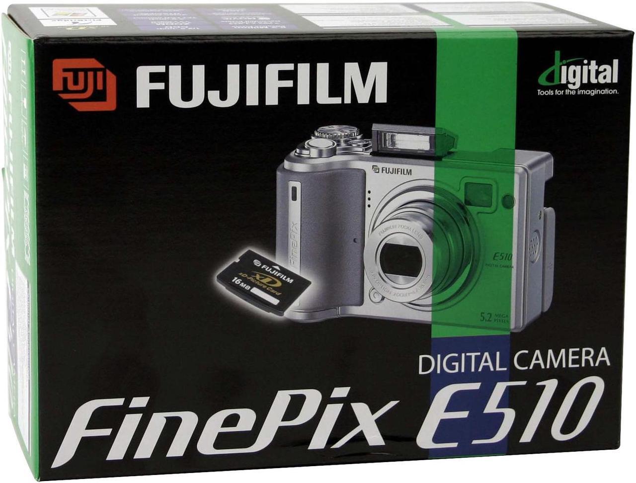 Alt view image 10 of 10 - FUJIFILM FinePix E510 Silver 5.2MP 3.2X Optical Zoom 28mm Wide Angle Digital Camera
