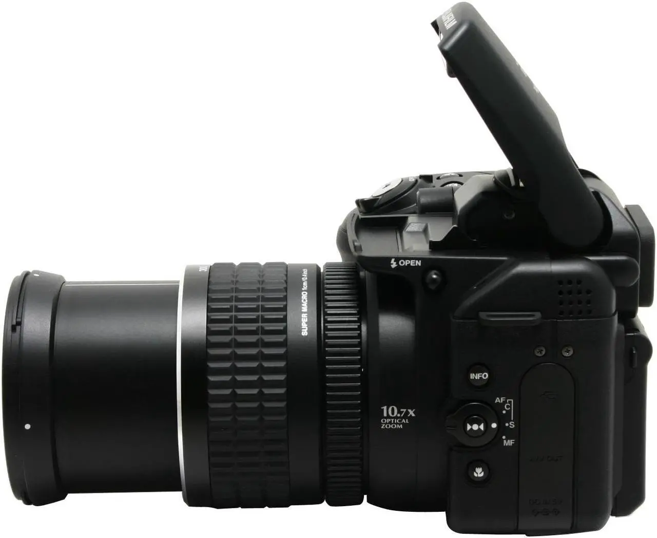 Alt view image 3 of 13 - FUJIFILM FinePix S9000 Black 9.0 MP 10.7X Optical Zoom 28mm Wide Angle Digital Camera