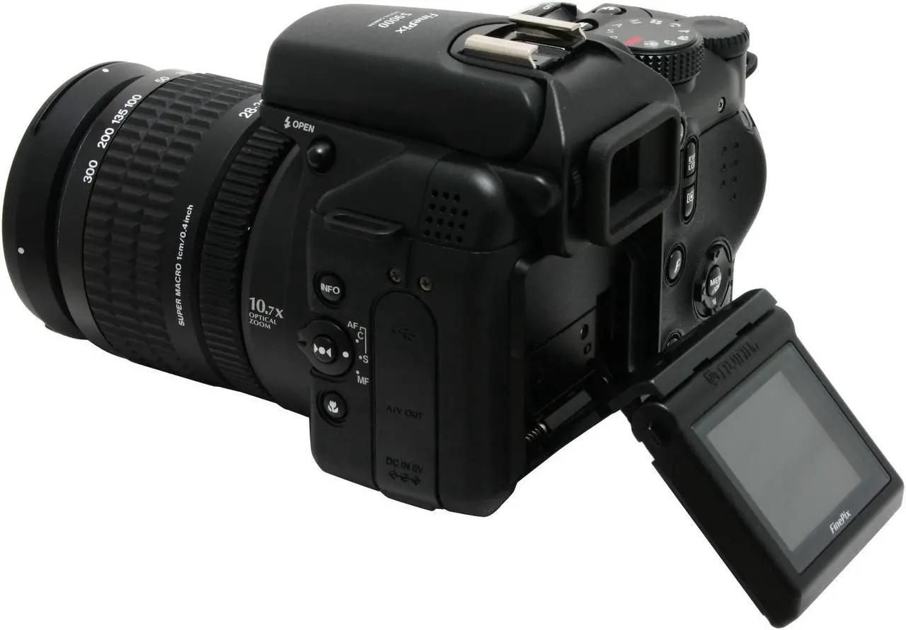 Alt view image 7 of 13 - FUJIFILM FinePix S9000 Black 9.0 MP 10.7X Optical Zoom 28mm Wide Angle Digital Camera