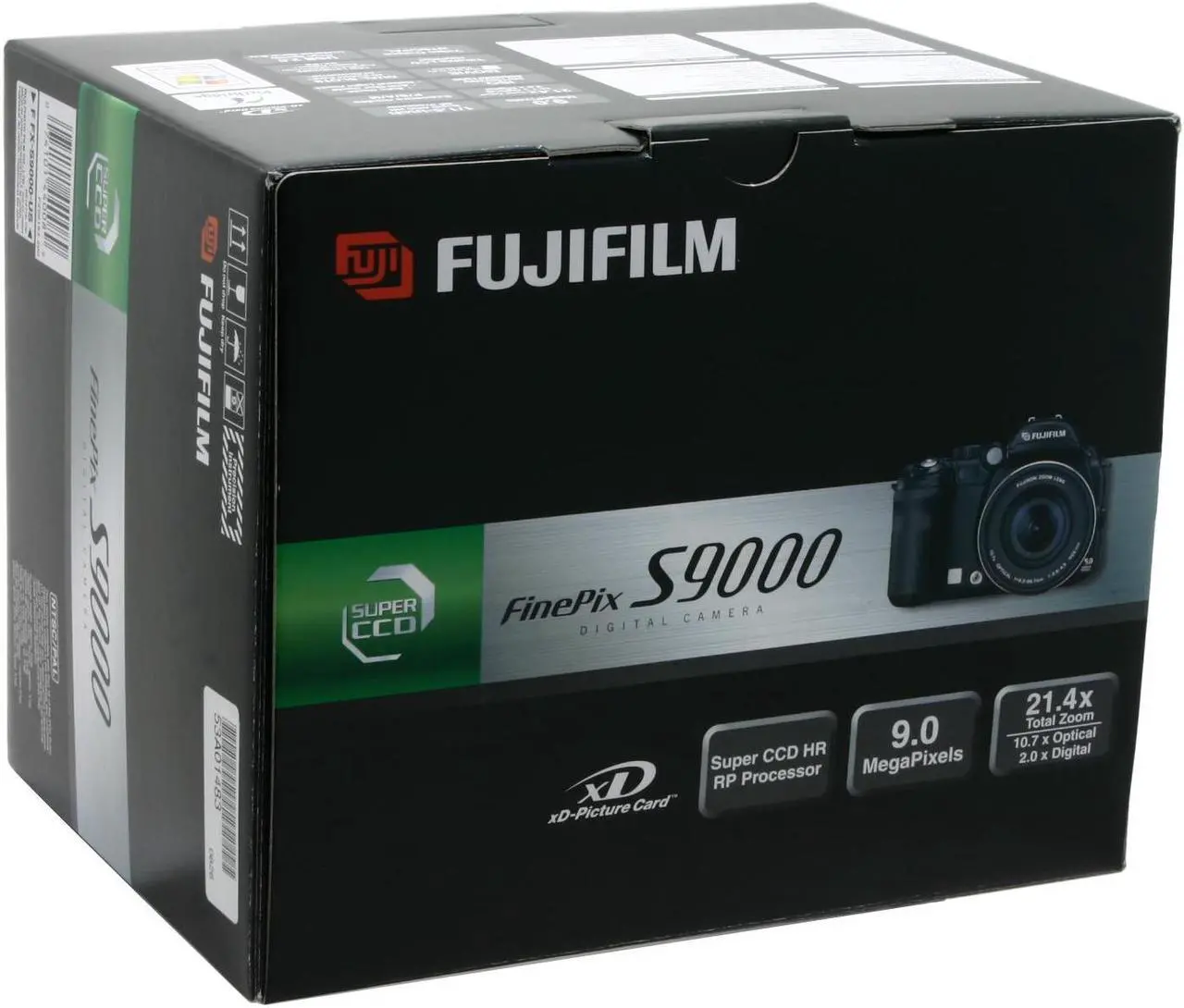 Alt view image 13 of 13 - FUJIFILM FinePix S9000 Black 9.0 MP 10.7X Optical Zoom 28mm Wide Angle Digital Camera