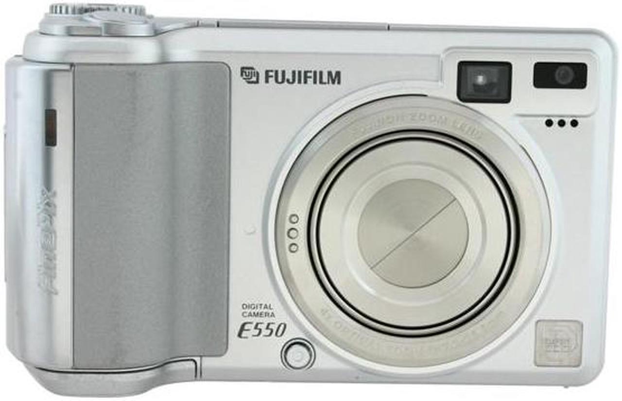 Alt view image 3 of 9 - FUJIFILM FinePix E550 Silver 6.3 MP 4X Optical Zoom Digital Camera