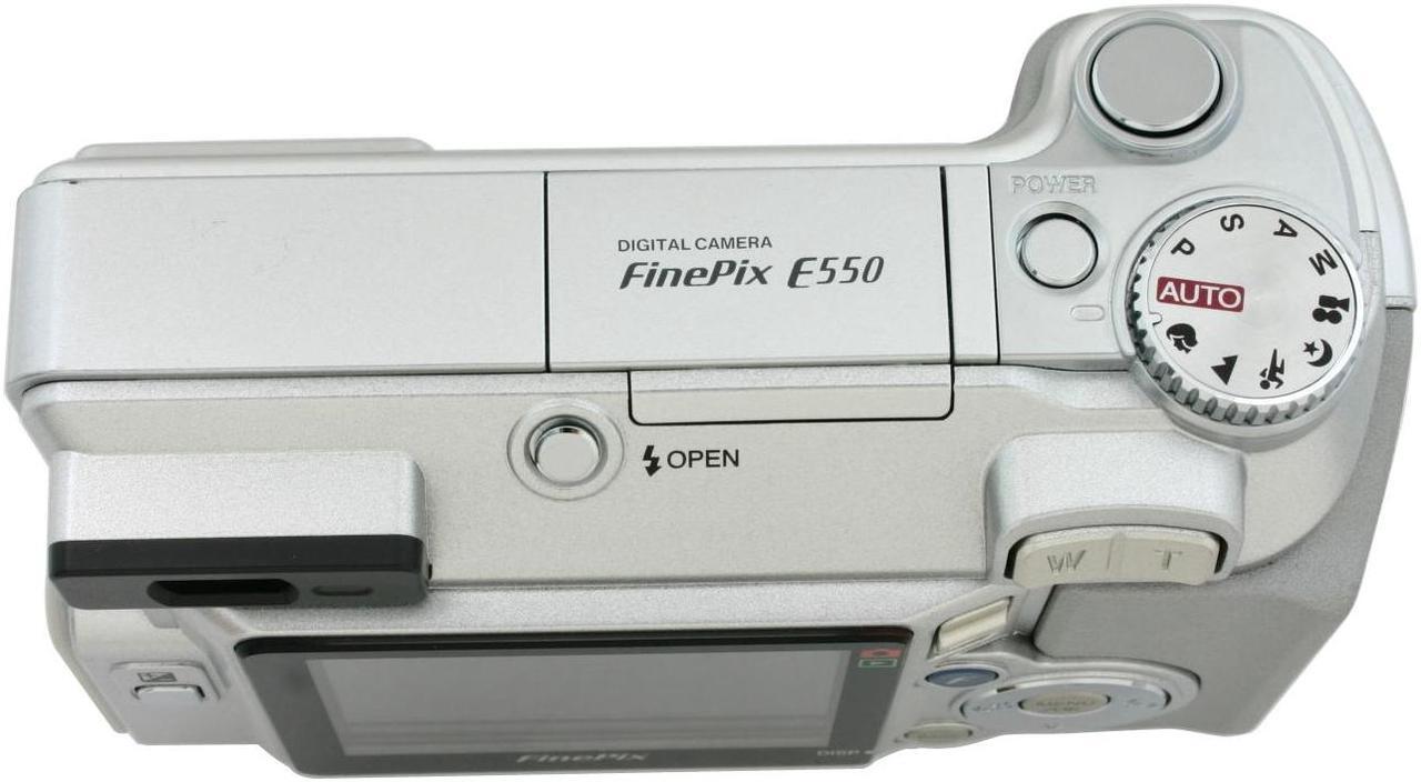 Alt view image 5 of 9 - FUJIFILM FinePix E550 Silver 6.3 MP 4X Optical Zoom Digital Camera