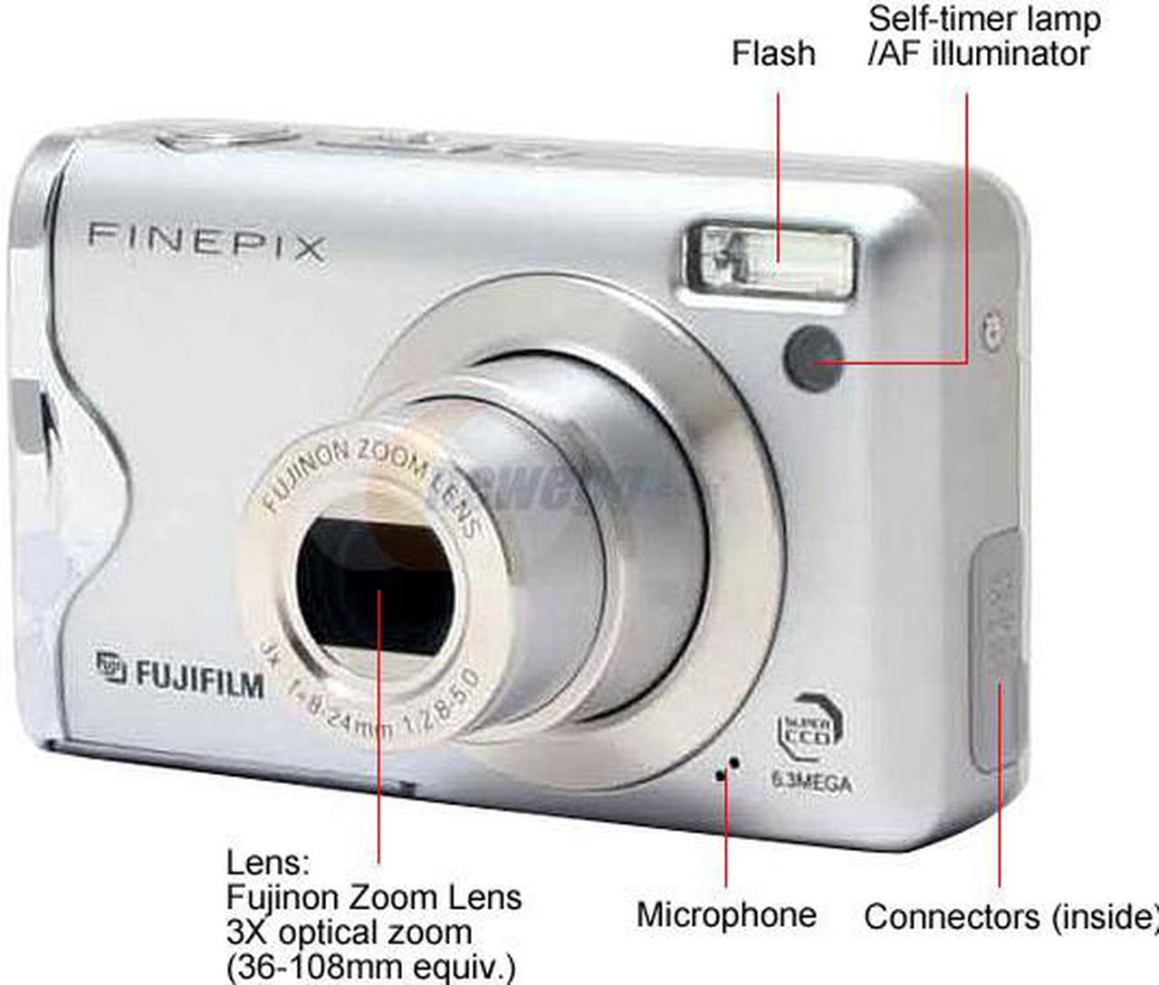 Alt view image 2 of 12 - FUJIFILM FinePix F20 Silver 6.3 MP 3X Optical Zoom Digital Camera