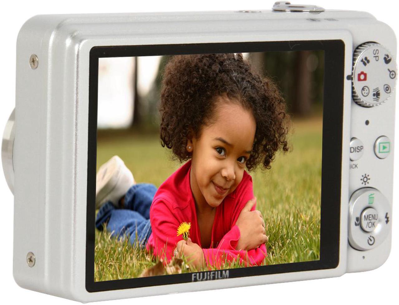 Alt view image 3 of 14 - FUJIFILM FinePix J150W Silver 10 MP 5X Optical Zoom 28mm Wide Angle Digital Camera
