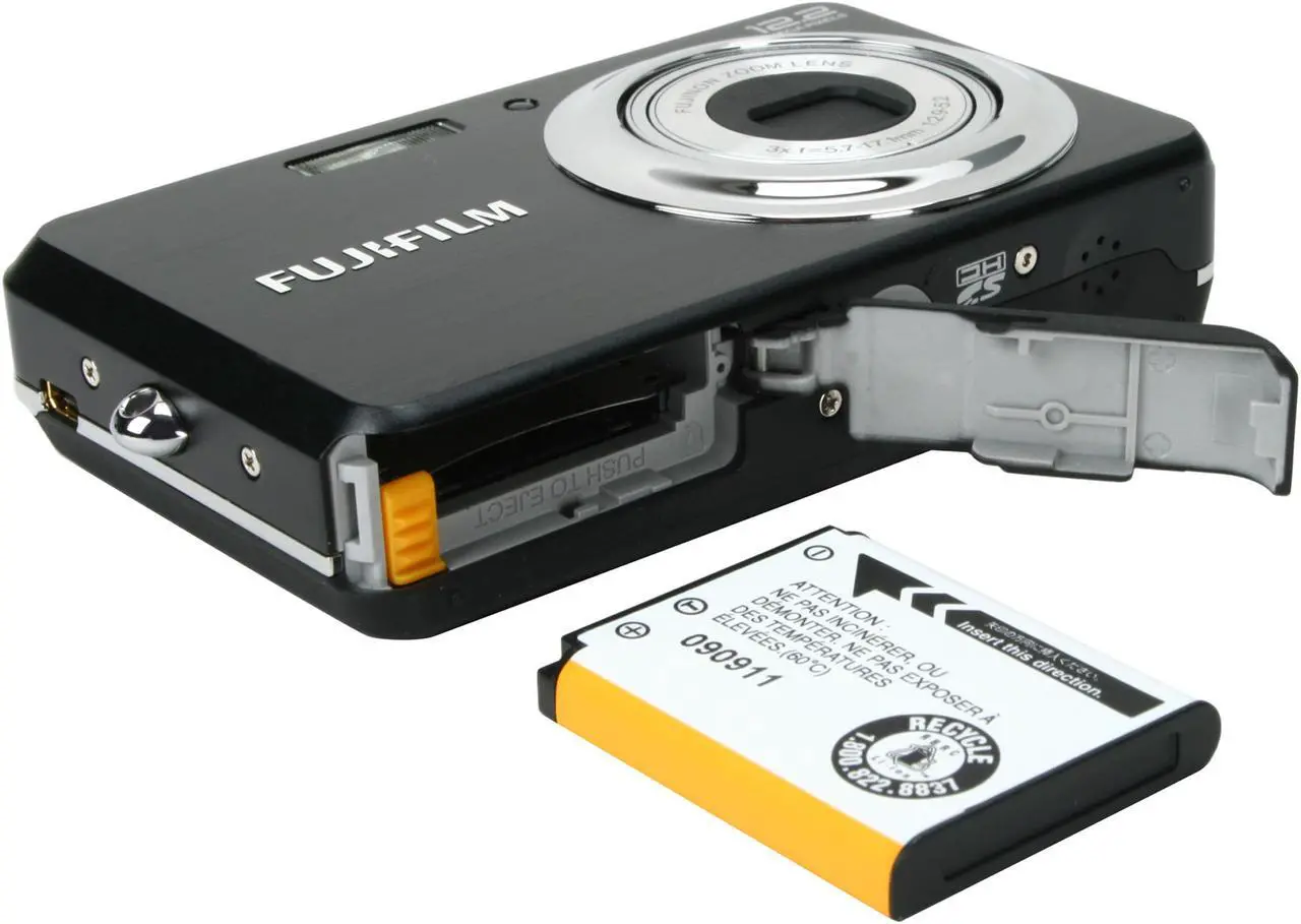 Alt view image 7 of 8 - FUJIFILM FINEPIX J38 Black 12.2 MP 3X Optical Zoom Digital Camera