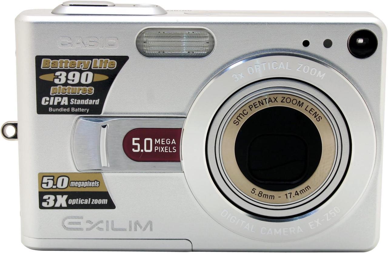 Alt view image 3 of 10 - CASIO Exilim EX-Z50 Silver 5.0MP 3X Optical Zoom Digital Camera
