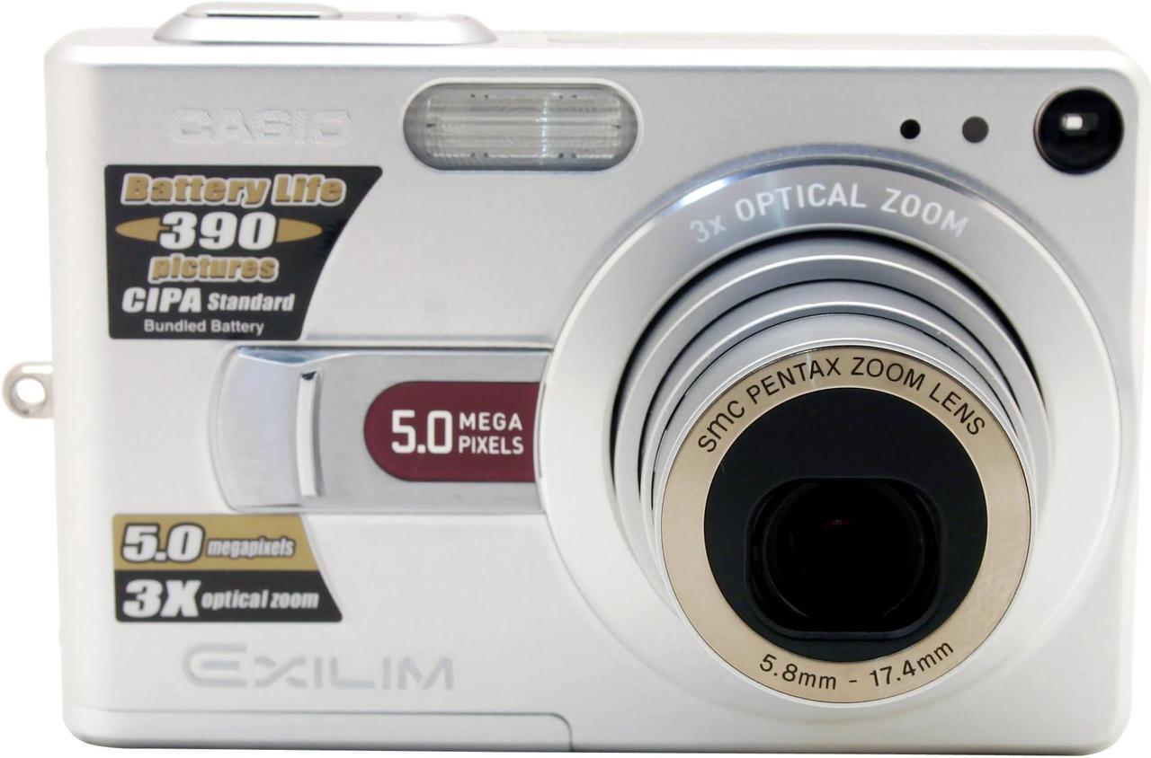 Alt view image 4 of 10 - CASIO Exilim EX-Z50 Silver 5.0MP 3X Optical Zoom Digital Camera