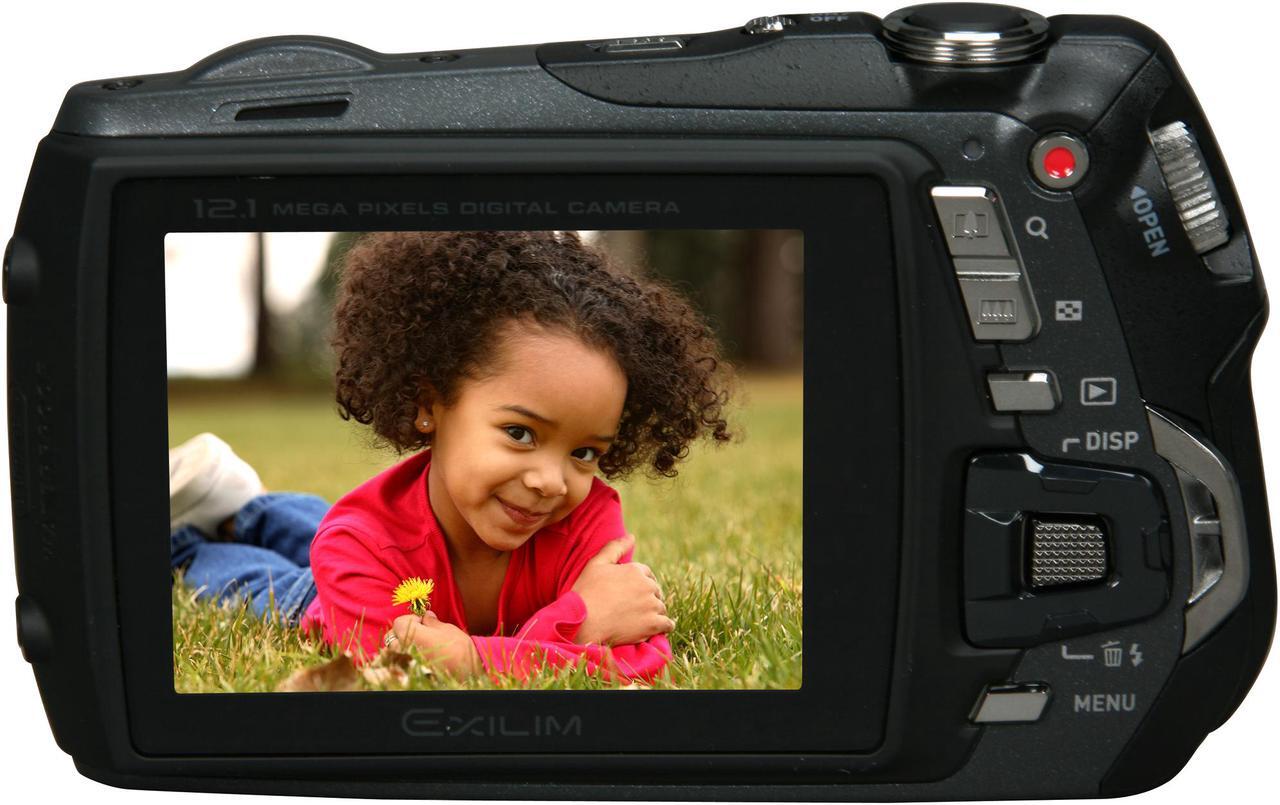 Alt view image 4 of 8 - CASIO EXILIM EX-G1 Black 12.1 MP 3X Optical Zoom Waterproof Shockproof Digital Camera