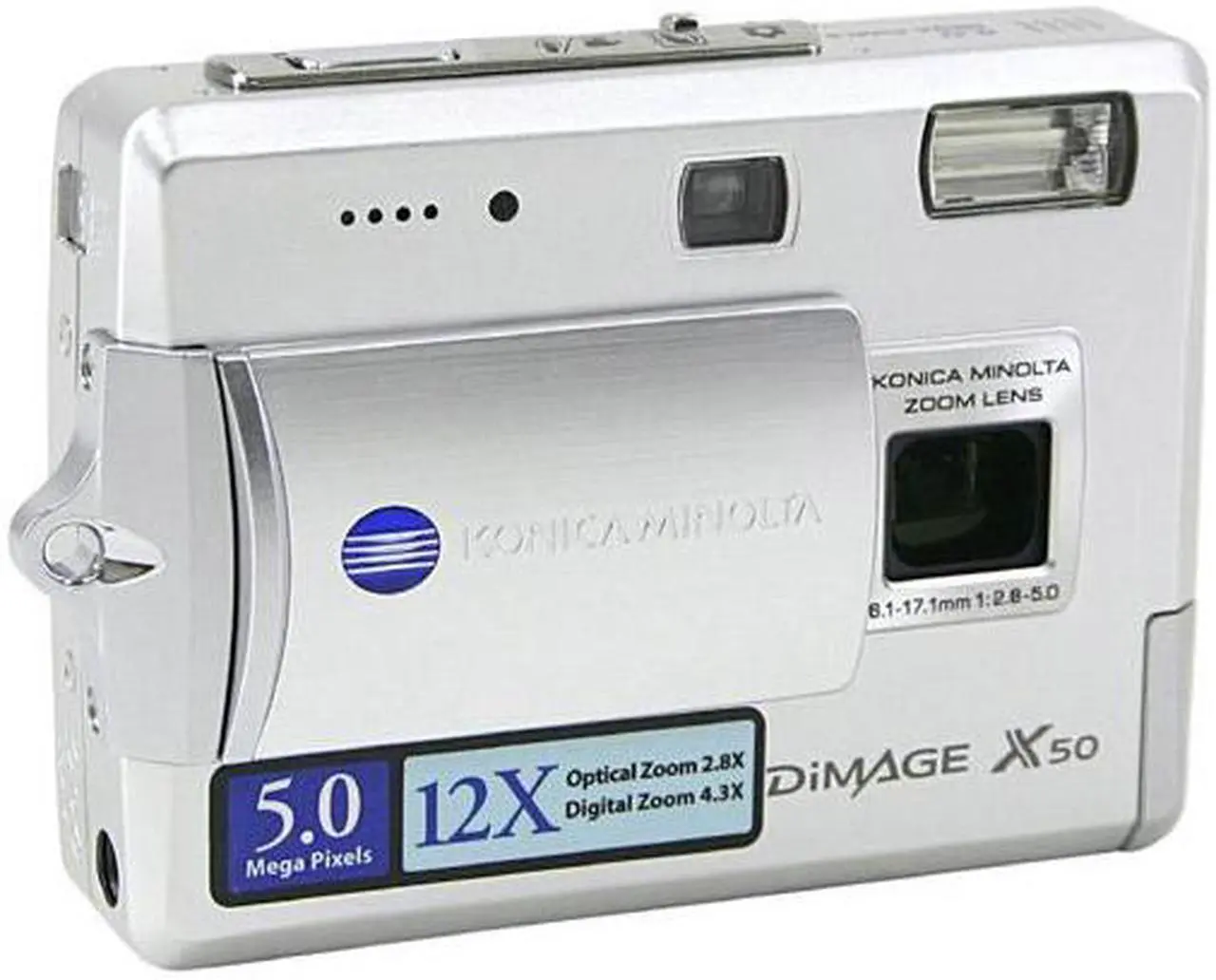 Main image of KONICA MINOLTA DiMAGE X50 Silver 5.0MP 2.8X Optical Zoom Digital Camera