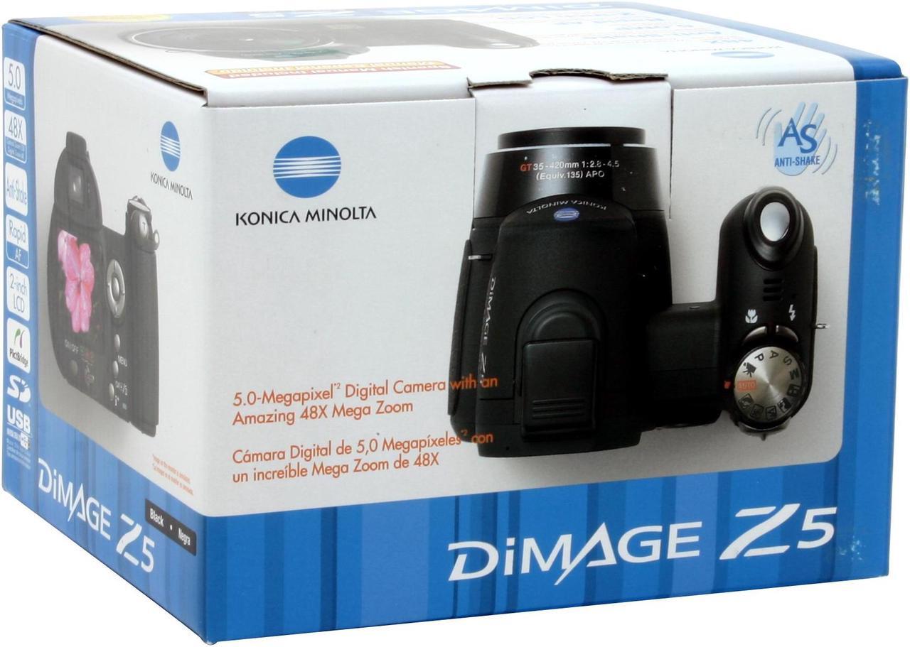 Alt view image 9 of 9 - KONICA MINOLTA DiMAGE Z5 Black 5.0MP 12X Optical Zoom Digital Camera