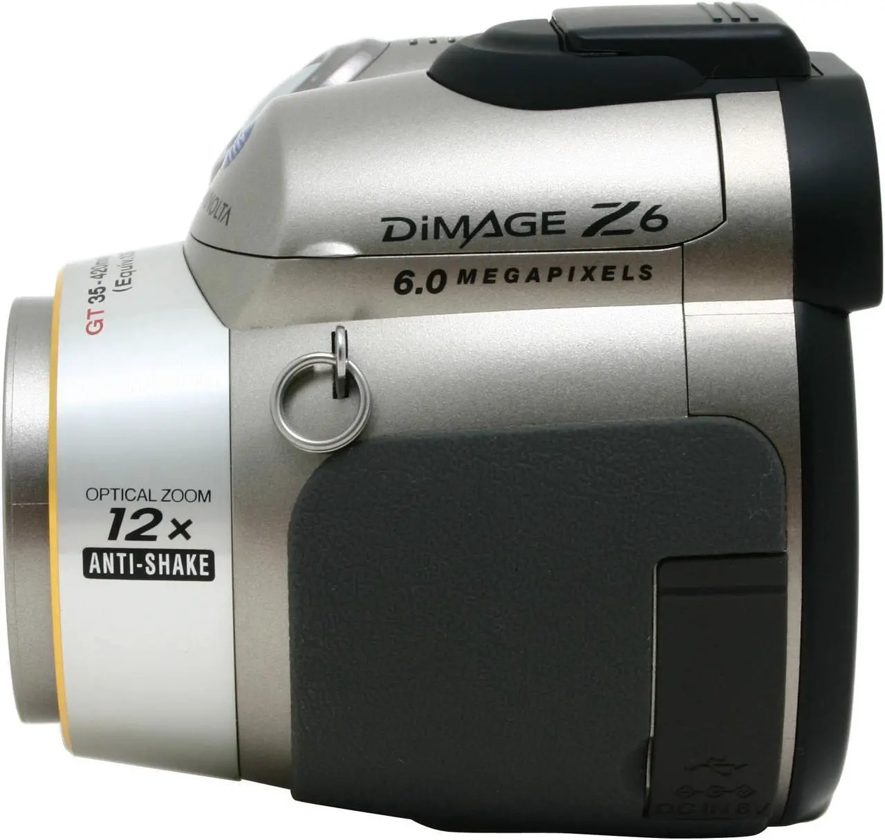 Alt view image 4 of 9 - KONICA MINOLTA DiMAGE Z6 Champagne 6.0 MP 12X Optical Zoom Digital Camera