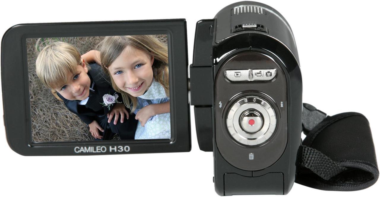 Alt view image 4 of 11 - TOSHIBA Camileo H30 Black CMOS 3.0" touch LCD 5X Optical Zoom Full HD Camcorder