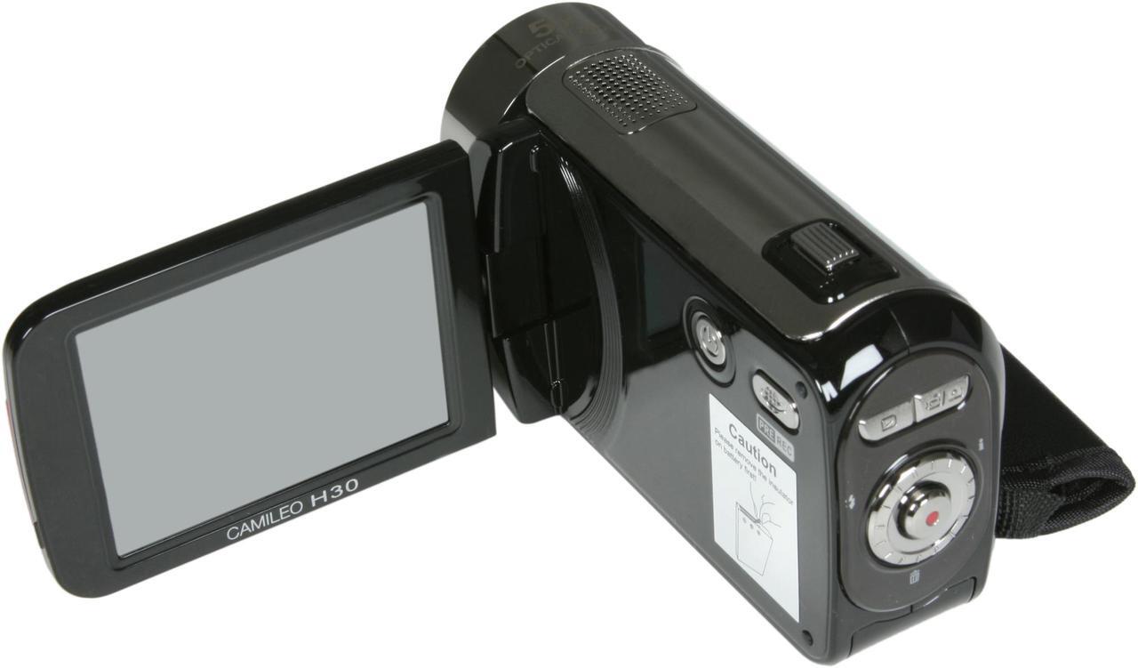 Alt view image 7 of 11 - TOSHIBA Camileo H30 Black CMOS 3.0" touch LCD 5X Optical Zoom Full HD Camcorder