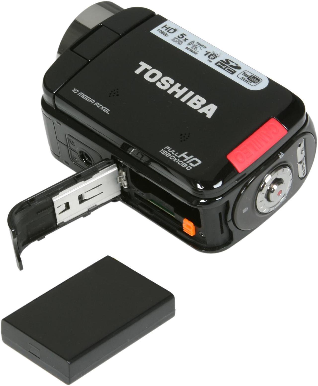 Alt view image 9 of 11 - TOSHIBA Camileo H30 Black CMOS 3.0" touch LCD 5X Optical Zoom Full HD Camcorder
