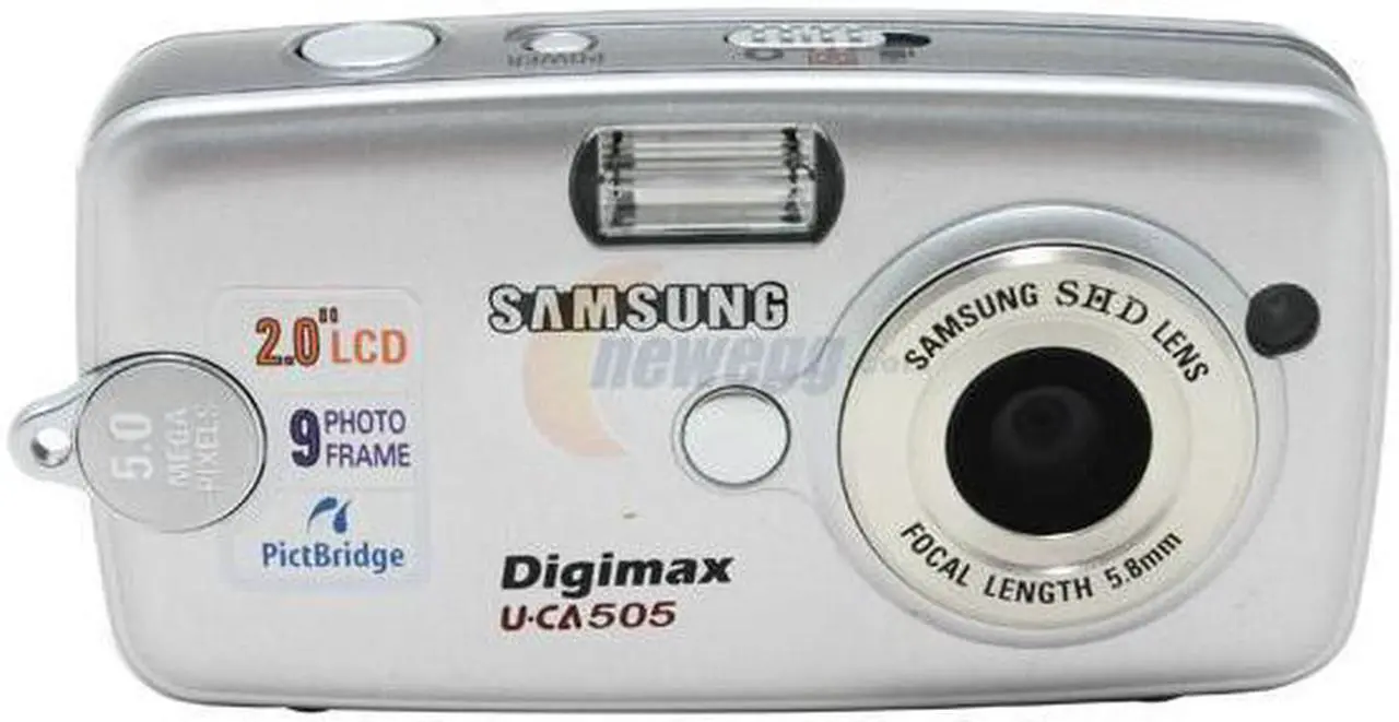 Alt view image 2 of 9 - SAMSUNG DIGIMAX-UCA505 Silver 5.0 MP Digital Camera With 2.0" TFT LCD