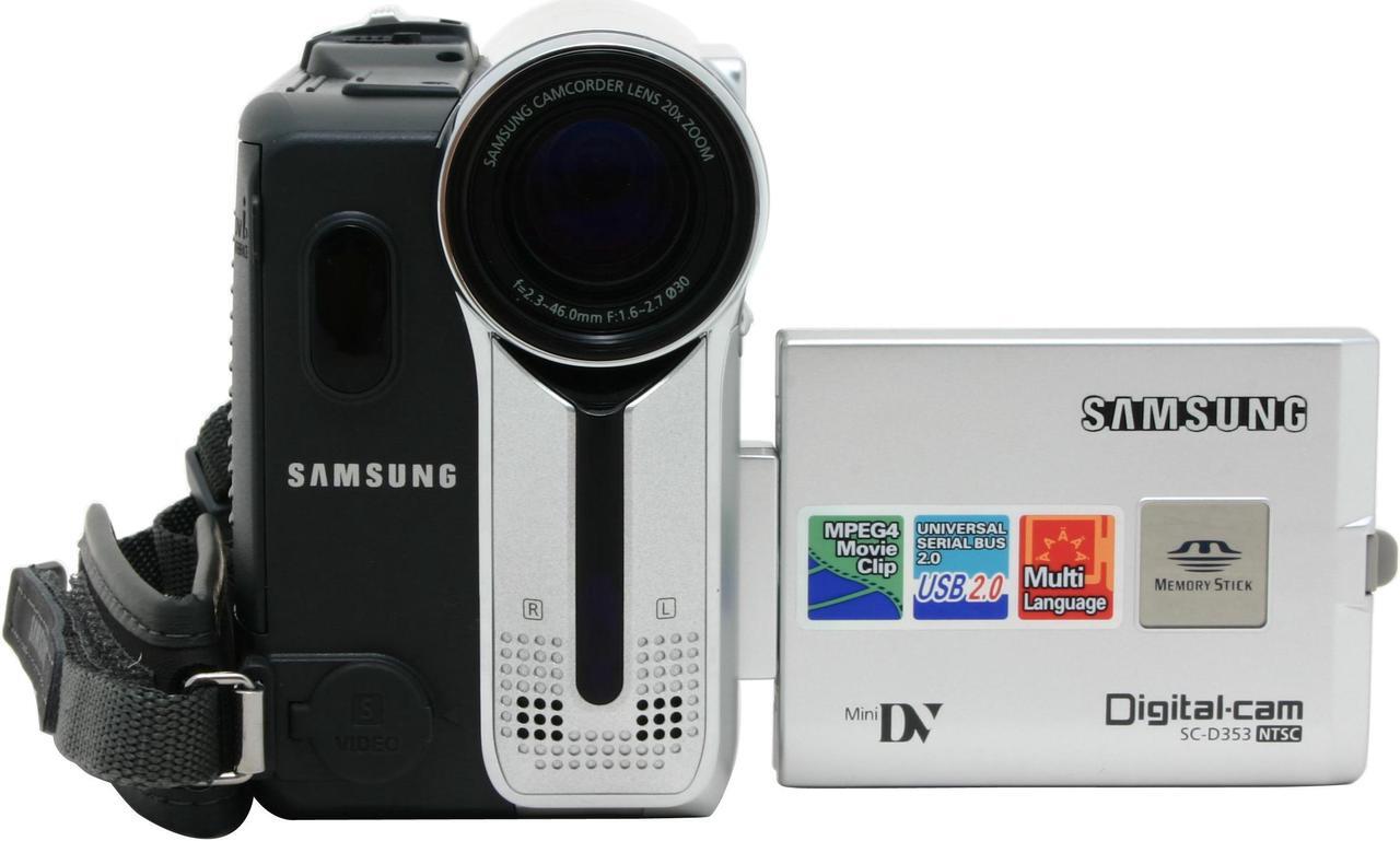Alt view image 2 of 10 - SAMSUNG SC-D353 1/6" CCD 2.5" 112K LCD 20X Optical Zoom MiniDV Camcorder