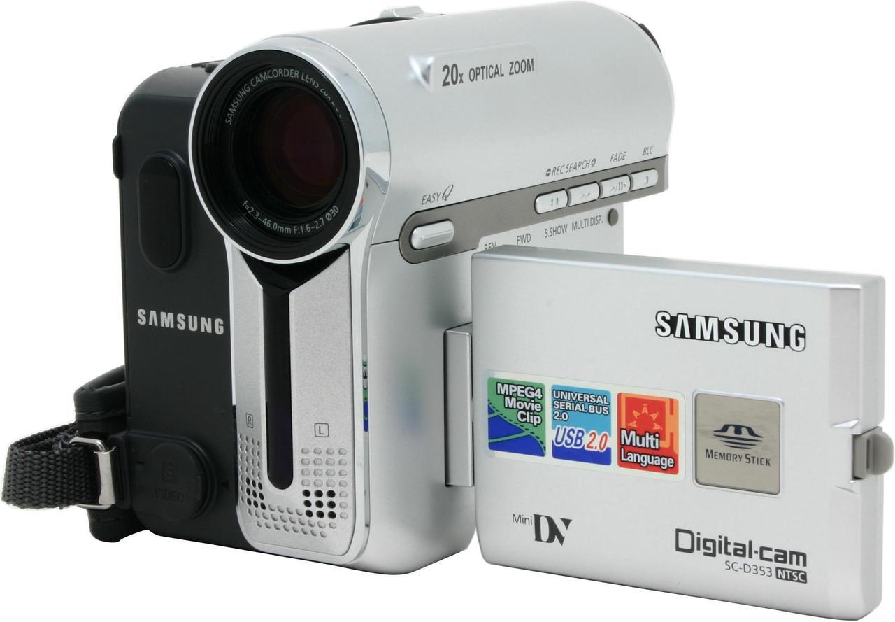 Alt view image 3 of 10 - SAMSUNG SC-D353 1/6" CCD 2.5" 112K LCD 20X Optical Zoom MiniDV Camcorder