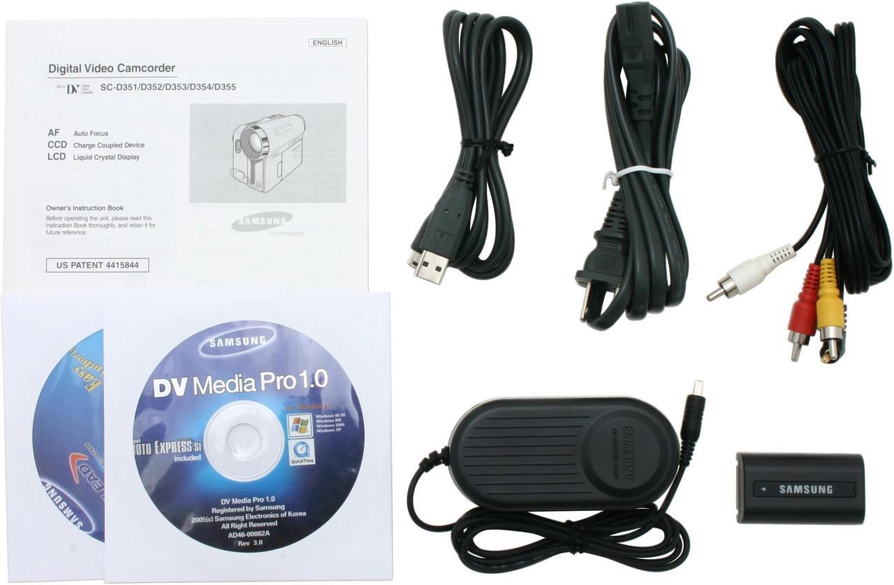 Alt view image 9 of 10 - SAMSUNG SC-D353 1/6" CCD 2.5" 112K LCD 20X Optical Zoom MiniDV Camcorder