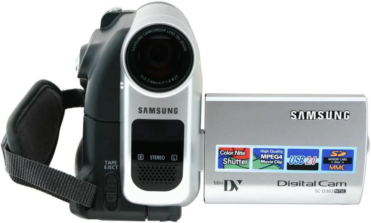 Alt view image 3 of 11 - SAMSUNG SC-D363 CCD 2.5" 112K LCD LCD 30X Optical Zoom MiniDV Camcorder