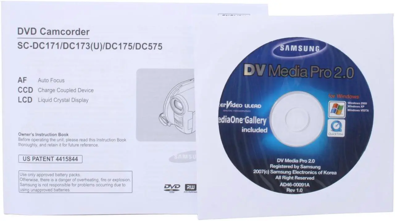 Alt view image 12 of 13 - SAMSUNG SC-DC575 Silver 2.7"LCD 26X Optical Zoom DVD Digital Camcorder