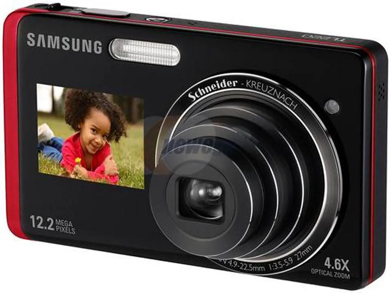 Main image of SAMSUNG DualView TL220 Black/Red 12.2 MP 4.6X Optical Zoom 27mm Wide Angle Digital Camera
