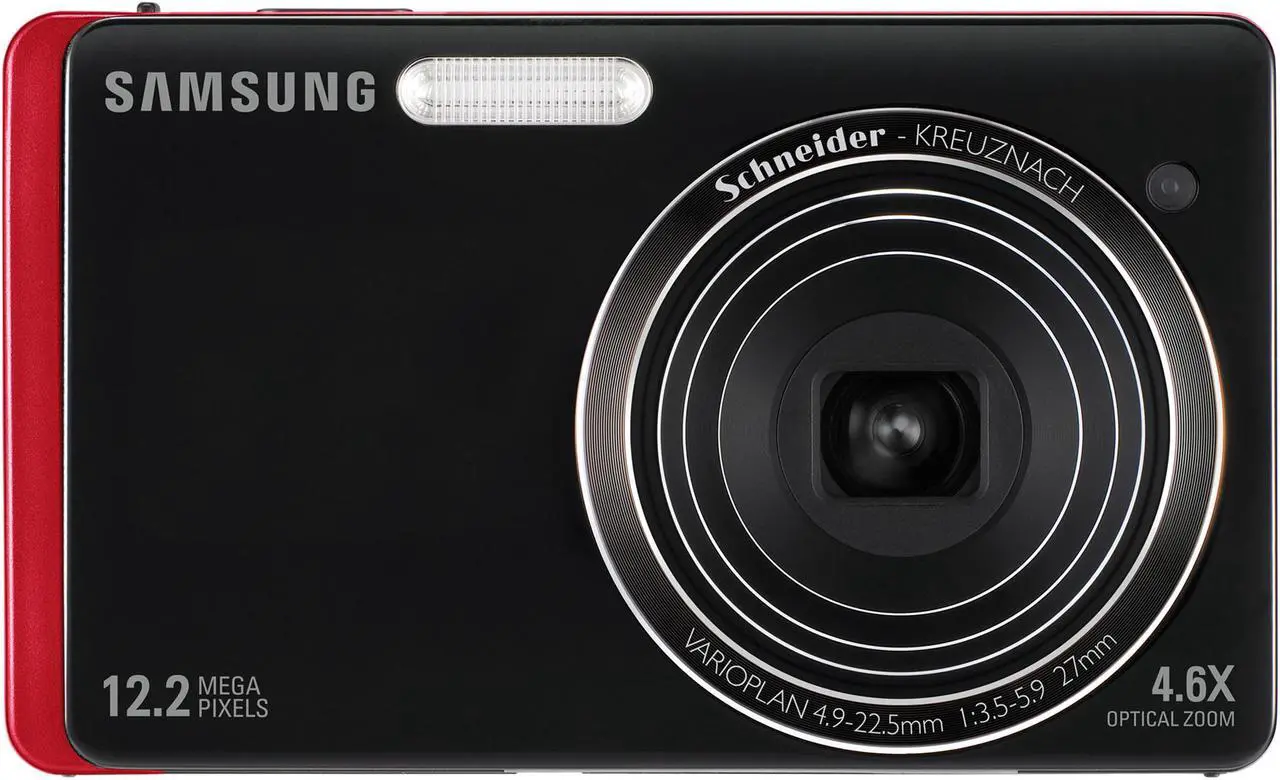 Alt view image 2 of 14 - SAMSUNG DualView TL220 Black/Red 12.2 MP 4.6X Optical Zoom 27mm Wide Angle Digital Camera