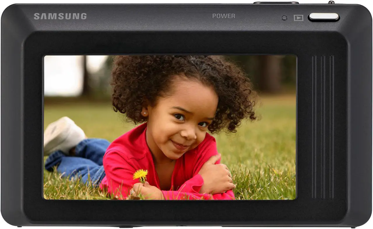 Alt view image 4 of 14 - SAMSUNG DualView TL220 Black/Red 12.2 MP 4.6X Optical Zoom 27mm Wide Angle Digital Camera